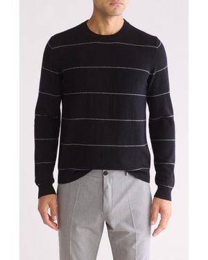 Amicale Stripe Cashmere Sweater - Black