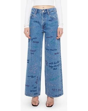 Mother The Mid Rise Double Dip Nerdy Flare Jeans - Blue