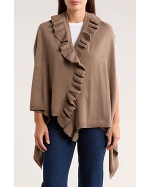 La Fiorentina Wool & Cashmere Ruffle Vest - Blue