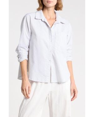 Beach Lunch Lounge Cami Stripe Shirt - White