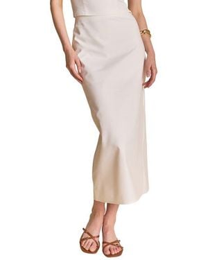Endless Rose Linen Maxi Skirt - White