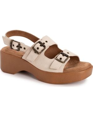 Muk Luks Calliope Wedge Sandal - Brown