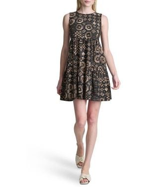 DKNY Commuter Sleeveless Swing Minidress - Black
