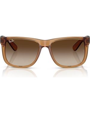 Ray-Ban 58Mm Gradient Square Sunglasses - Brown