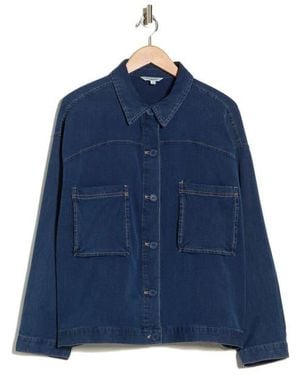 Max Studio Long Sleeve Denim Jacket - Blue