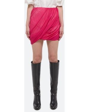 Helmut Lang Silk Bubble Miniskirt - Pink