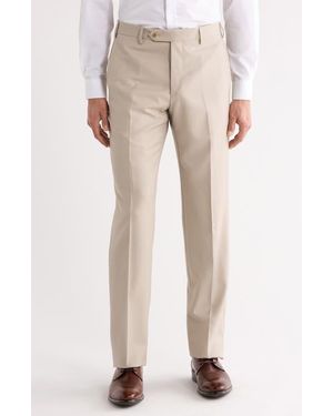 Zanella Devon Super 110S Serge Pants - Natural