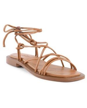 Seychelles Lilac Two Ankle Wrap Sandal - Brown