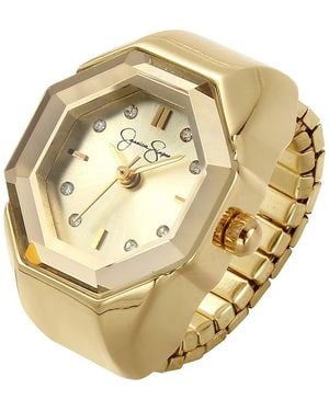 Jessica Simpson Faceted Ring Watch, 22Mm - Metallic