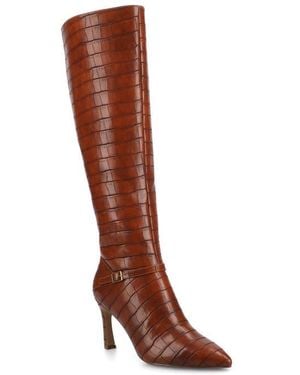 Journee Collection Elara Tall Boot - Brown