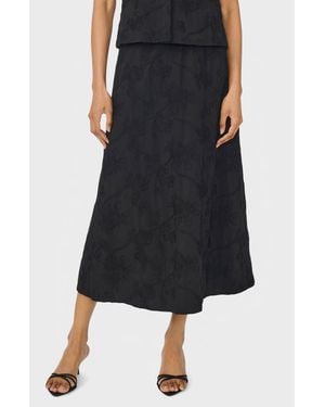 Ted Baker Floral Embroidered Maxi Skirt - Black