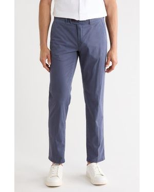 Brax Evans Regular Fit Flat Front Chino Pants - Blue