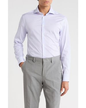 Ted Baker Slim Fit Advanced Tech Stretch Dress Shirt - Gray