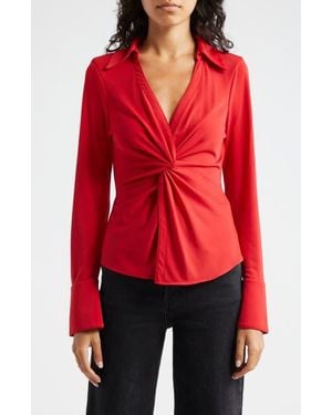 Cinq À Sept Mckenna Long Sleeve Shirt - Red