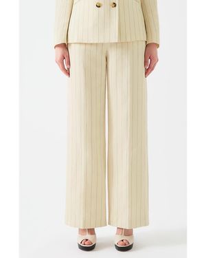 LK Bennett Pinstripe Pinstripe Linen Blend Pants - Natural