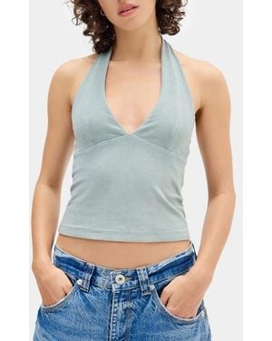 BDG Jersey Halter Top - Blue