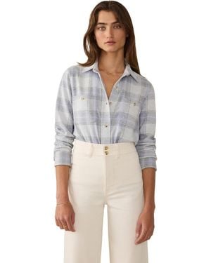 Faherty Legend Plaid Shirt - Gray