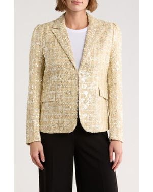 Love Token Jensen Sequin Blazer - Natural