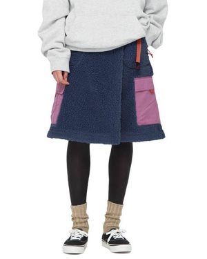 Gramicci Benette Faux Shearling Skirt - Blue