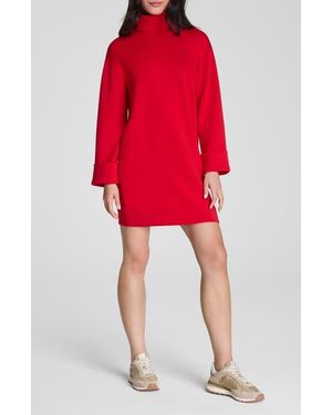 Spanx Airessentials Turtleneck Long Sleeve Minidress - Red