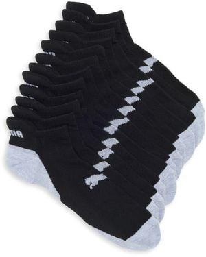 PUMA 6-Pack Low Cut Terry Socks - Black