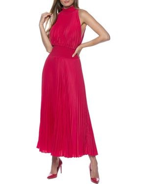 Marina Pleated Midi Dress - Pink