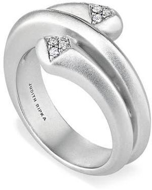 Judith Ripka Iris Diamond Bypass Ring - White