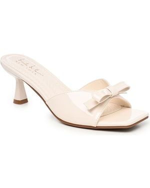 Nicole Miller Bow Heeled Sandal - White