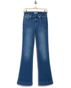 7 For All Mankind Dojo Mid Rise Flare Jeans - Blue
