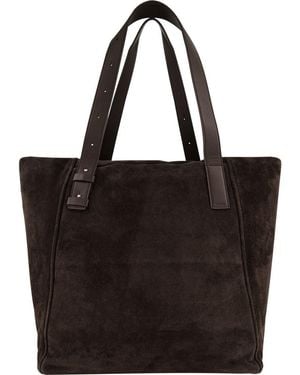 Vince Westmore Xl Suede Tote - Black