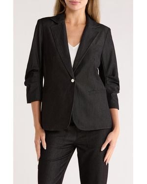 Nicole Miller One-Button Blazer - Black