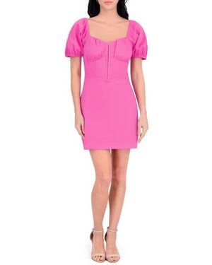 Siena Jewelry Stretch Woven Minidress - Pink