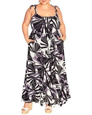 City Chic Tilly Floral Maxi Sundress - White