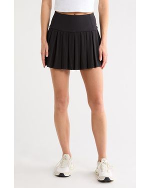DKNY Court Piqué Pleated Tennis Skort - Black