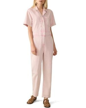 Faherty Blaise Organic Cotton Blend Jumpsuit - Pink