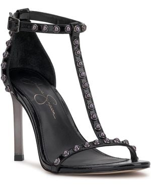 Jessica Simpson Qylla Ankle Strap Stiletto Sandal - Black