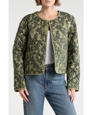 Sanctuary Floral Quilted Jacket - Green
