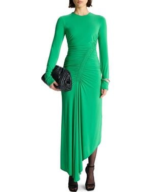 A.L.C. Adeline Long Sleeve Asymmetric Hem Dress - Green