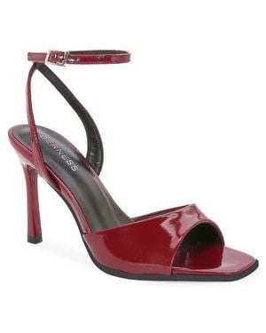 BERNESS Rhode Ankle Strap Stiletto Sandal - Red