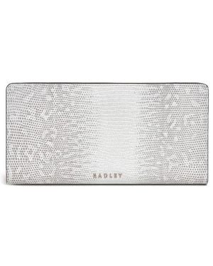 Radley Large Coin Street Lizard Embossed Leather Wallet - Gray