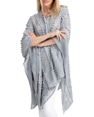 Saachi Sheer Pompom Duster - Gray