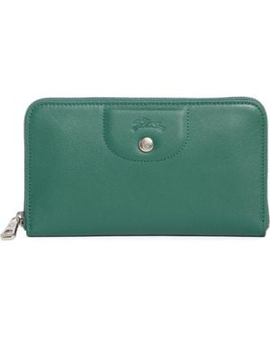 Longchamp Le Pilage Cuir Zip Wallet - Green