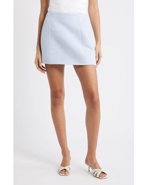 French Connection Boiled Wool Miniskirt - Blue