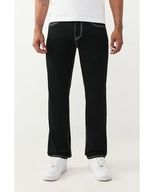 TRUE RELIGION Geno Big T Contrast Stitch Slim Leg Jeans - Black