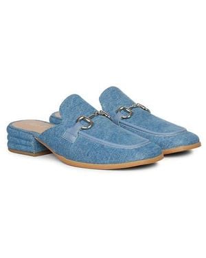 Saint G. Savannah Bit Loafer Mule - Blue
