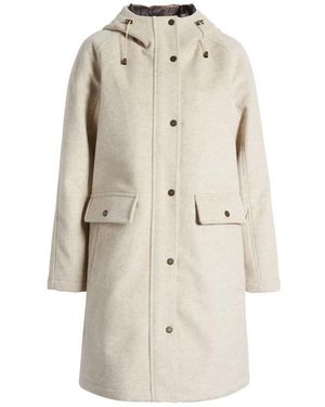 Pendleton Hayden Water Repellent Wool Blend Hooded Coat - Natural