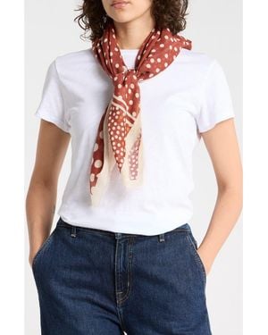 BCBGeneration Polka Dot Scarf - White