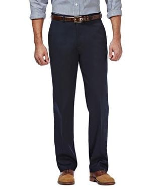 Haggar Premium No Iron Khaki Classic Fit Pant - Blue