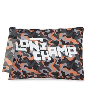 Longchamp Camo Top Zip Wrislet - Black