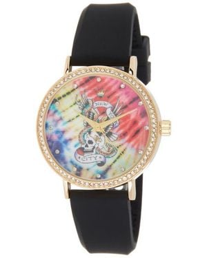 Ed Hardy Silicone Strap Watch, 38Mm - Multicolor